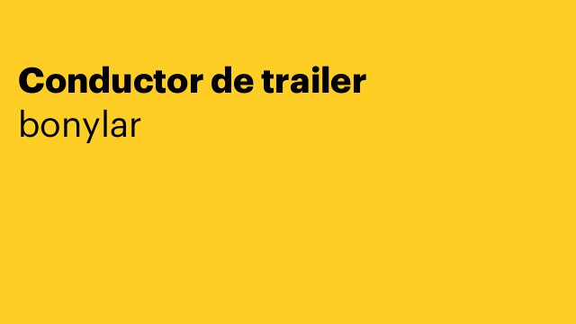 Conductor de trailer