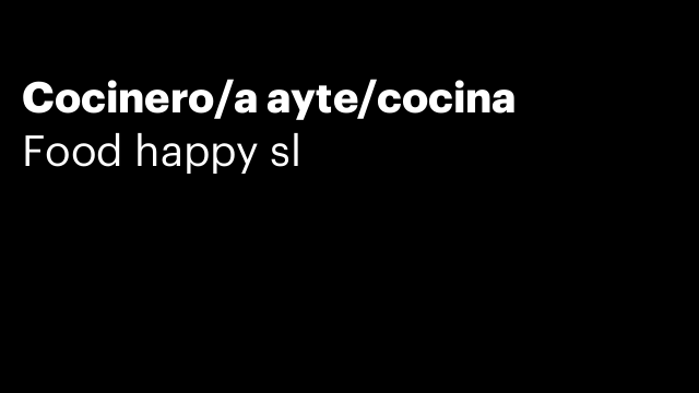 Cocinero/a ayte/cocina