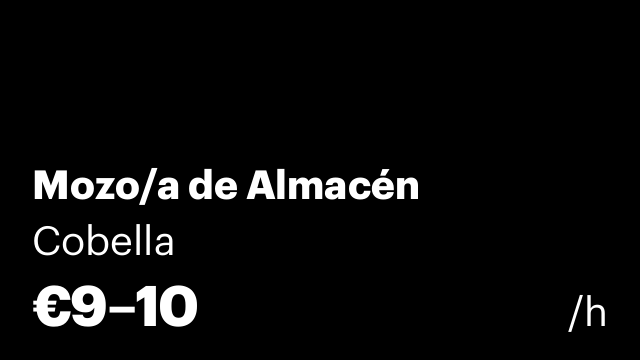 Mozo/a de Almacén