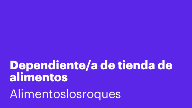 Dependiente/a de tienda de alimentos