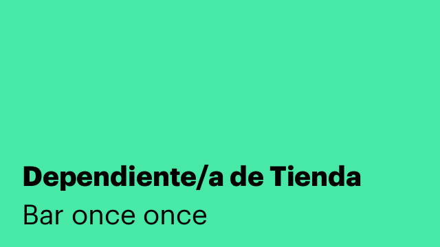 Dependiente/a de Tienda