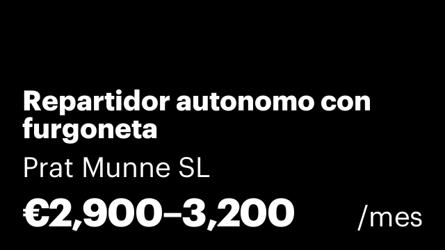 Repartidor autonomo con furgoneta