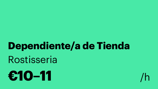 Dependiente/a de Tienda