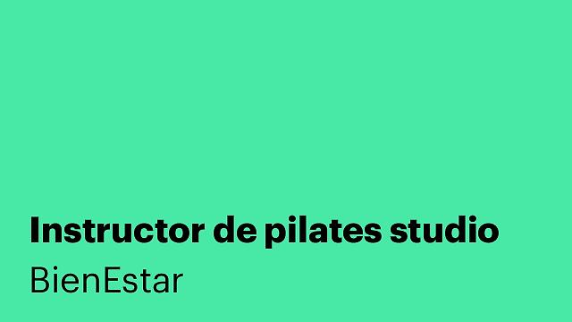 Instructor de pilates studio