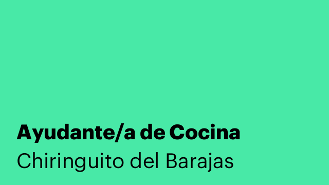 Ayudante/a de Cocina