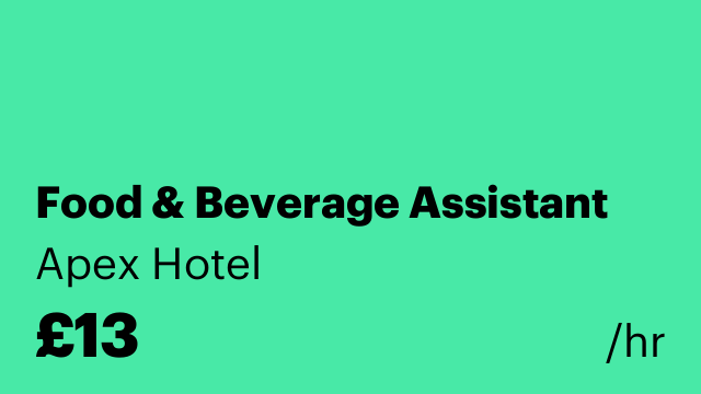 Food & Beverage Assistant