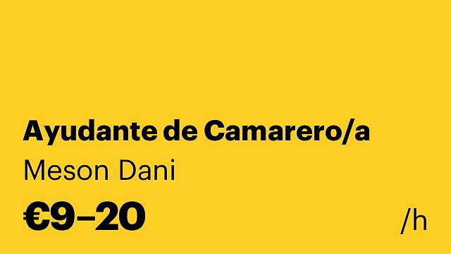 Ayudante de Camarero/a
