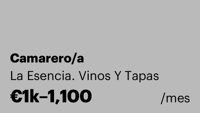 Camarero/a