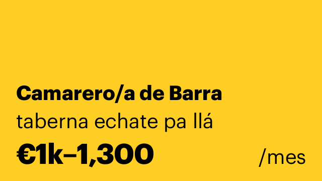 Camarero/a de Barra