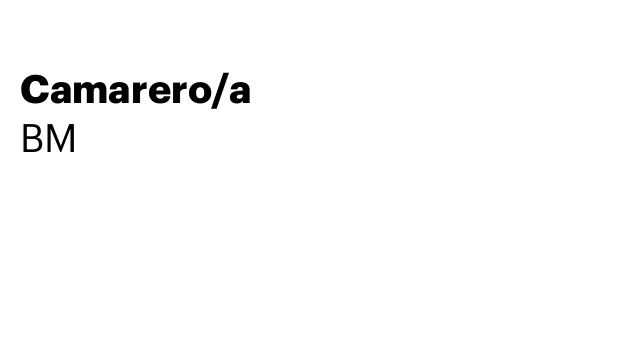 Camarero/a