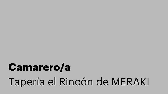 Camarero/a