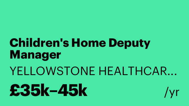 Children's Home Deputy Manager