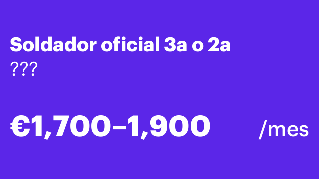 Soldador oficial 3a o 2a