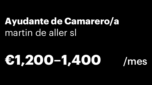 Ayudante de Camarero/a