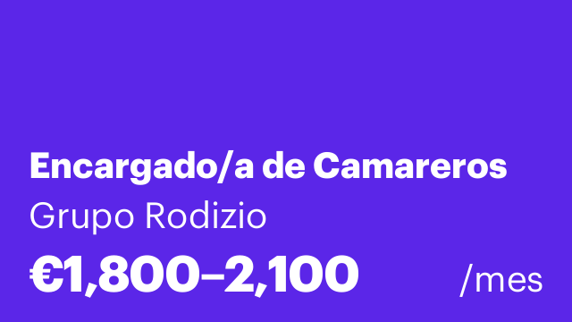 Encargado/a de Camareros