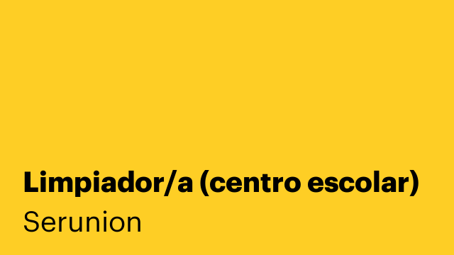 Limpiador/a (centro escolar)