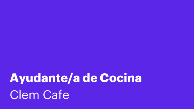 Ayudante/a de Cocina