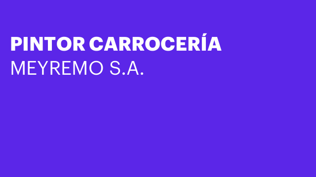 PINTOR CARROCERÍA