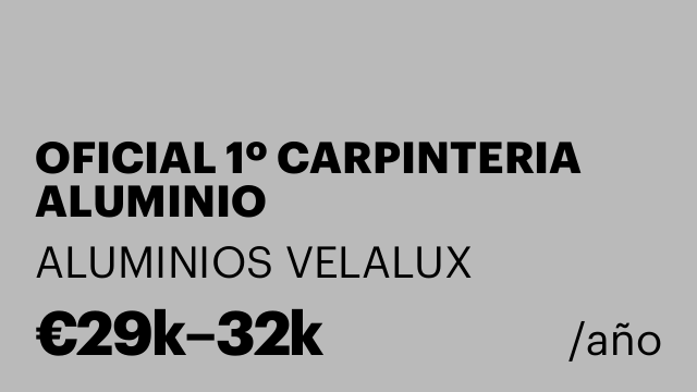 OFICIAL 1º CARPINTERIA ALUMINIO