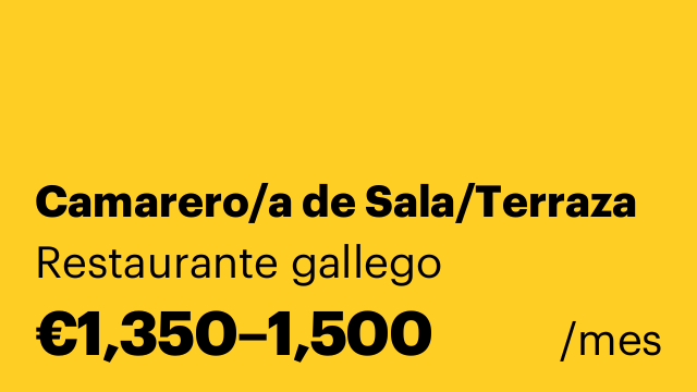 Camarero/a de Sala/Terraza