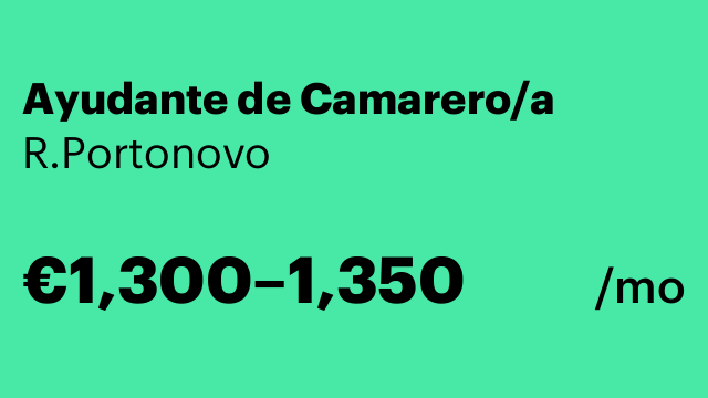 Ayudante de Camarero/a