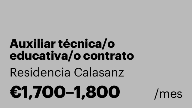 Auxiliar técnica/o educativa/o contrato indefinido