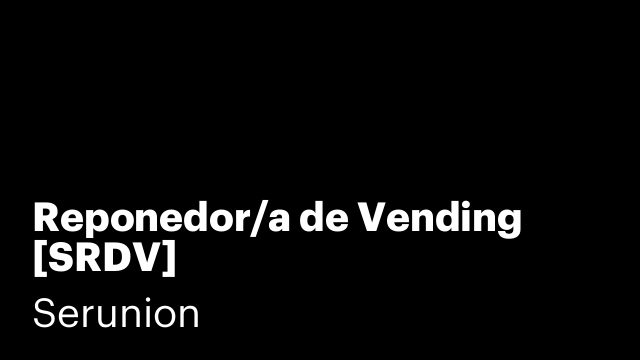 Reponedor/a de Vending [SRDV]