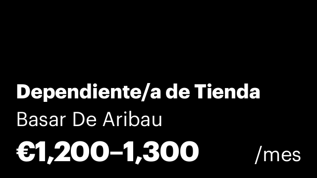 Dependiente/a de Tienda