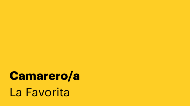 Camarero/a