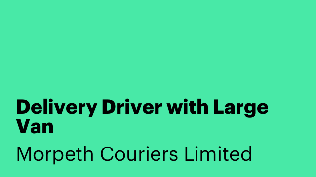 Delivery Driver with Large Van
