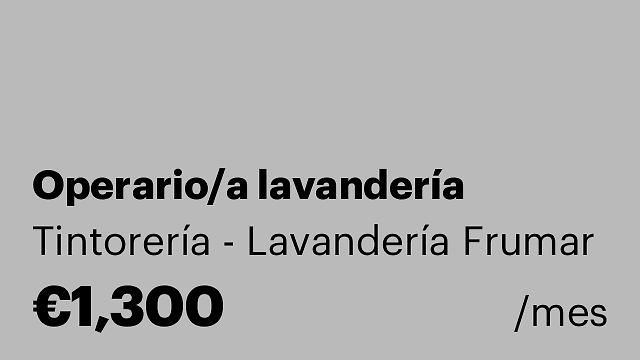 Operario/a lavandería