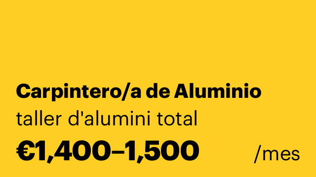 Carpintero/a de Aluminio