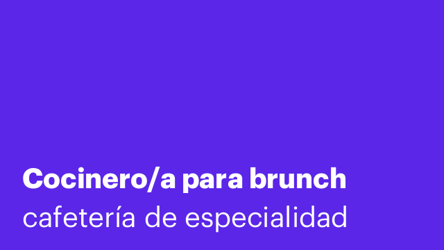 Cocinero/a para brunch