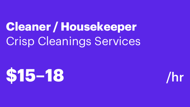 Cleaner / Housekeeper