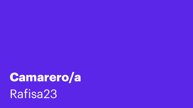 Camarero/a