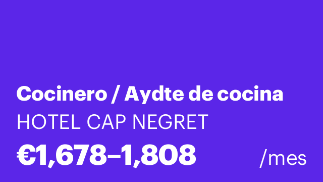 Cocinero / Aydte de cocina