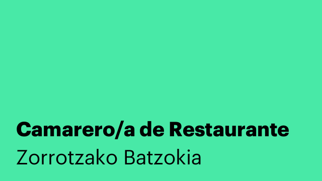 Camarero/a de Restaurante