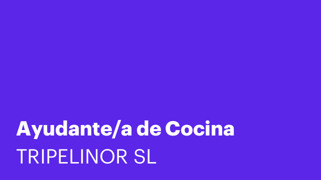 Ayudante/a de Cocina