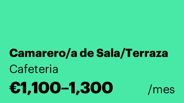 Camarero/a de Sala/Terraza