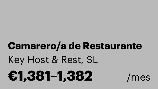 Camarero/a de Restaurante