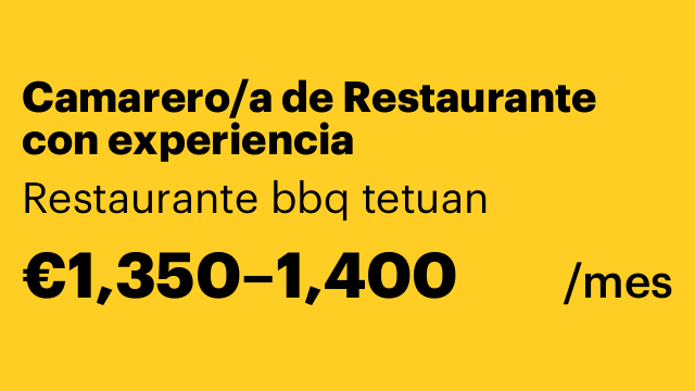 Camarero/a de Restaurante con experiencia