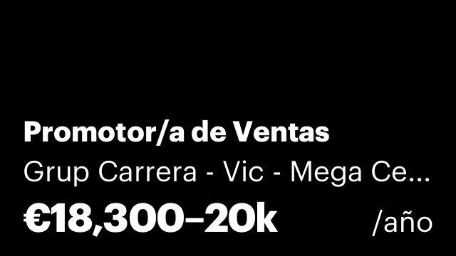 Promotor/a de Ventas