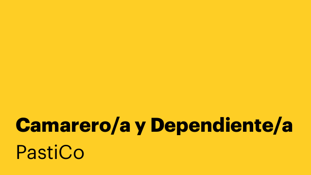 Camarero/a y Dependiente/a