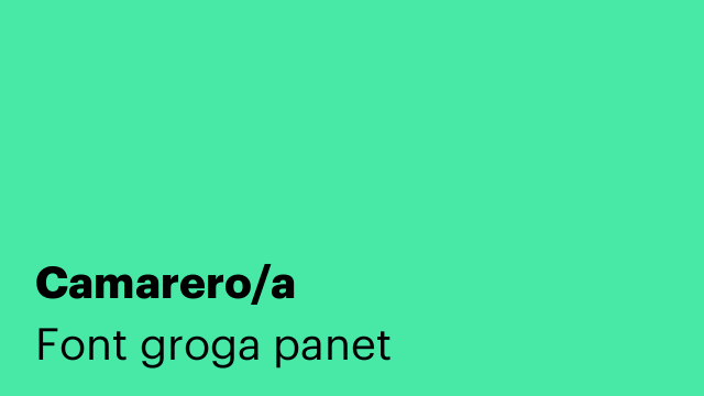 Camarero/a
