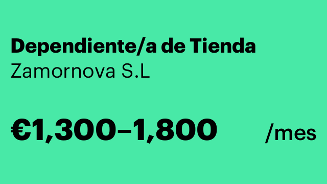 Dependiente/a de Tienda