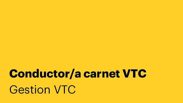 Conductor/a carnet VTC