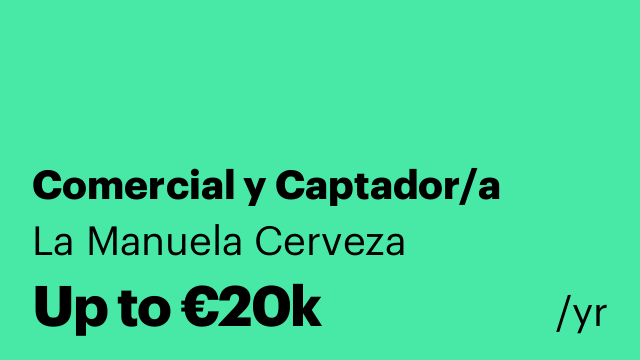 Comercial y Captador/a