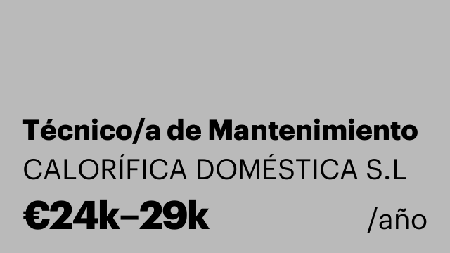 Técnico/a de Mantenimiento