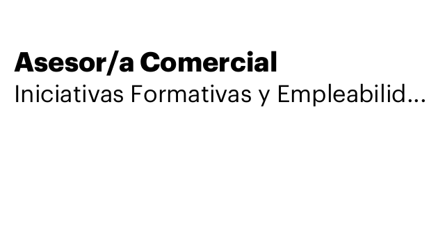 Asesor/a Comercial