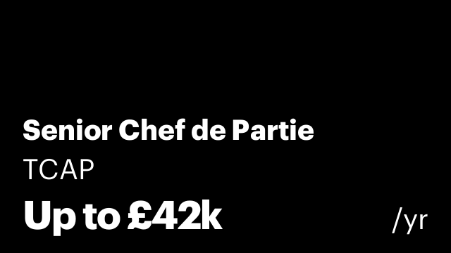 Senior Chef de Partie